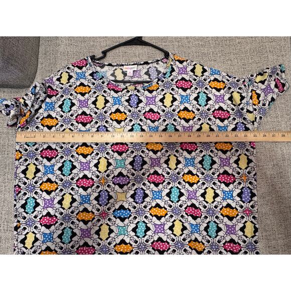 LuLaRoe Disney Minnie Mouse Colorful Tunic Shirt High Low Hem Sz M - Picture 6 of 10